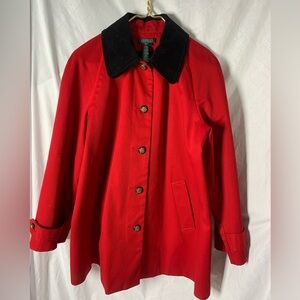 Vintage Ralph Lauren Red Trench Coat